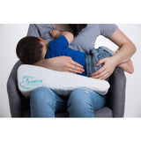 Feeding Friend- The Original Self-Inflating Arm Support Pillow - Baby Blue