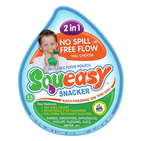 Squeasy Snacker 6oz Aqua Blue | سكوي سناكر 6oz أكوا بلو 