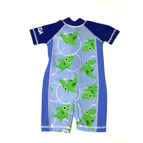 Baby Boy 1 pc swim suit Sz 24m Blue Sharks (2017)