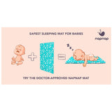 NapNap™ Portable Lullaby Sleeping Mat For Newborns - 100% Organic Cover (Aquamarine) | برنامج العمل الوطني لوطني المحمولة تهويدة النوم حصيرة لحديثي الولادة-تغطية 100 ٪ العضوية (الزبرجد)