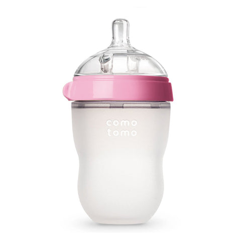 Comotomo "Natural Feel" Baby Bottle (Single Pack) Pink 250ml (8oz)