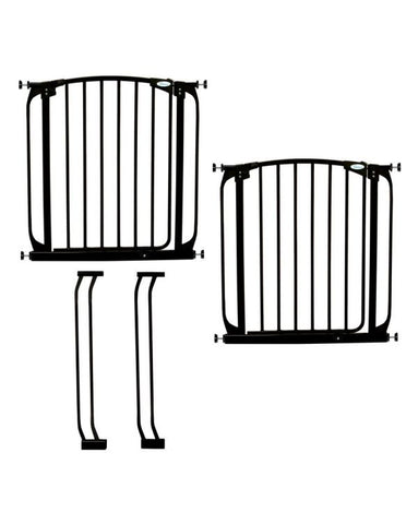 Dreambaby Chelsea Auto Close Metal Baby Gate Value Pack - Black