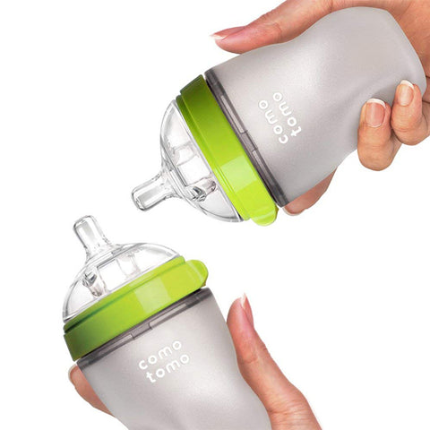 Comotomo "Natural Feel" Baby Bottle (Double Pack) Green 150ml (5oz)