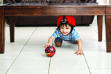 SafeheadBABY Soft Protective Headgear Ladybird RED