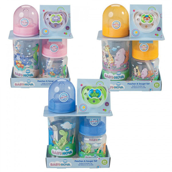 Buy Baby Nova Bottle& pacifier set,150 ML, 300 ML pp wide neck Online ...