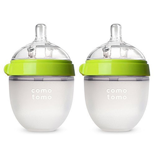 Comotomo "Natural Feel" Baby Bottle (Double Pack) Green 150ml (5oz)