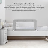 Reer ByMySide Extra Long Safety Bed Rail Guard, 150 x 50 cm, Gray / white