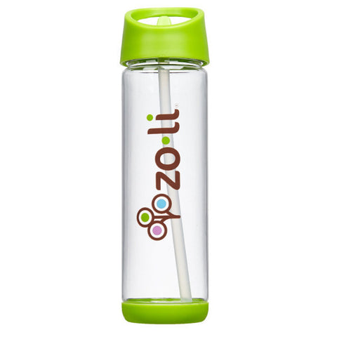 Zoli Baby PIP Straw Water Bottle Green