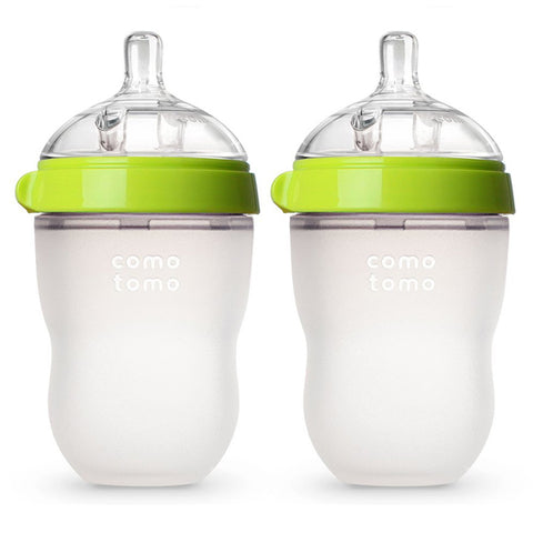 Comotomo "Natural Feel" Baby Bottle (Double Pack) Green 250ml (8oz)