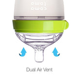 Comotomo - Natural Feel Baby Bottle (Double Pack) - Green & White, 250 ml