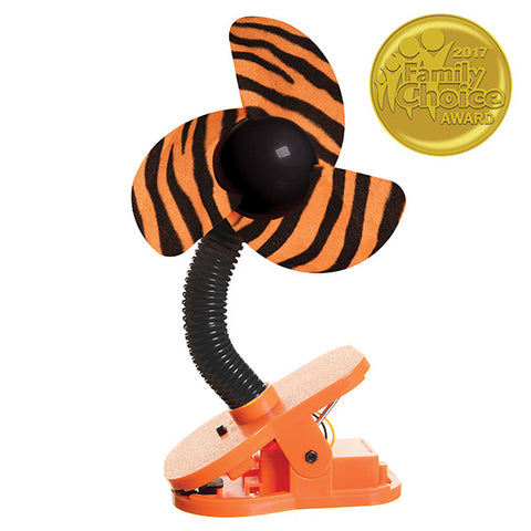 Dreambaby CLIP ON FAN TIGER BLADES WITH BLACK PLASTICS | حلم كليب الطفل على شفرات النمر مروحة مع البلاستيك الأسود