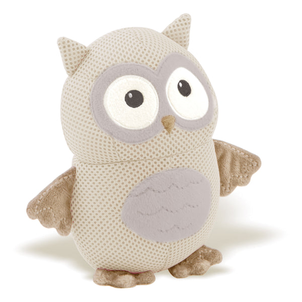 BreathableBaby Breathable Soft Toy Owl-Neutral/Gray/Taupe