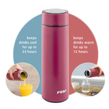 Reer ColourDesign Insulated Flask, 450 ml Berry Red