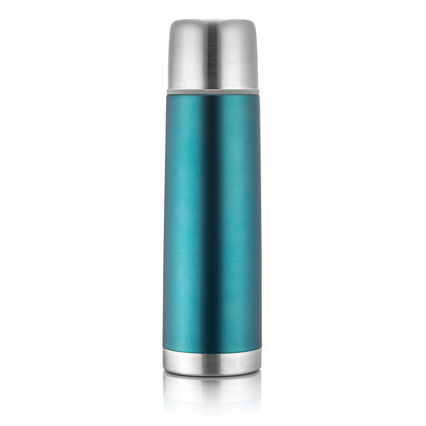 Reer Colour Stainless Steel Double Wall Insulated Vacuum Bottle Blue-450 ML