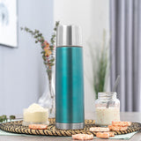 Reer Colour Stainless Steel Double Wall Insulated Vacuum Bottle Blue-450 ML