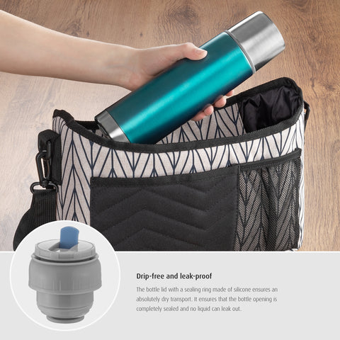 Reer Colour Stainless Steel Double Wall Insulated Vacuum Bottle Blue-450 ML