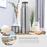 Reer Colour Stainless Steel Double Wall Insulated Vacuum Bottle Silver-450 ML