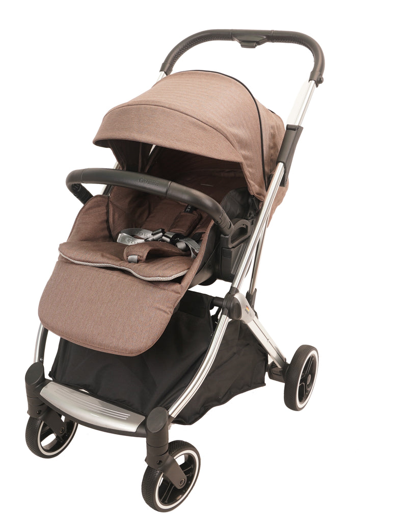GOKKE REVERSIBLE BABY STROLLER Brown B Safe