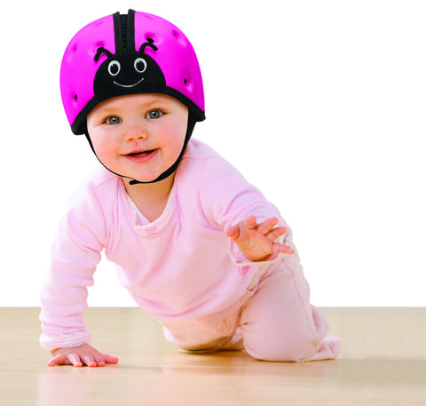 SafeheadBABY Soft Protective Headgear Ladybird Pink