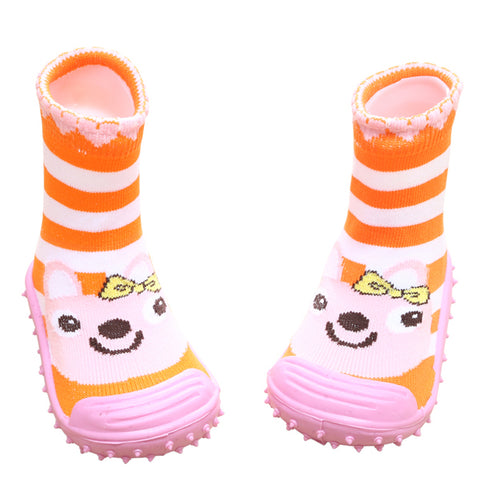 COOL GRIP Baby Shoe Socks (Bunny Orange) SIZE 20