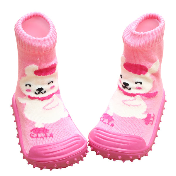 COOL GRIP Baby Shoe Socks (Skating Bear) SIZE 22