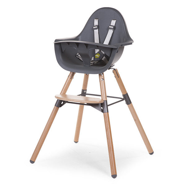 ChildHome  Evolu 2 Chair 2-in-1 + Bumper Natural - Anthracite