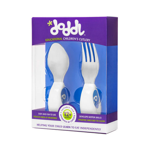 Doddl Cutlery 2 Pcs Set (Spoon & Fork) Blueberry Blue