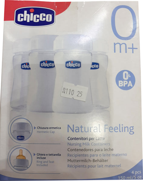 Chicco Natural Feeding Nursing Milk Containers 0+ | عبوات حليب الرضاعة الطبيعية من شيكو 0 +