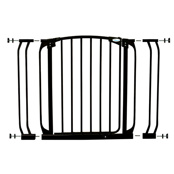 Dreambaby® Chelsea Black Doorway Security Gate & Extension Set (1 Gate F169  +  2 Extensions F159) Black