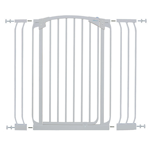 Dreambaby® Chelsea Tall White Gate & Extension Set (1 Gate + Extension)