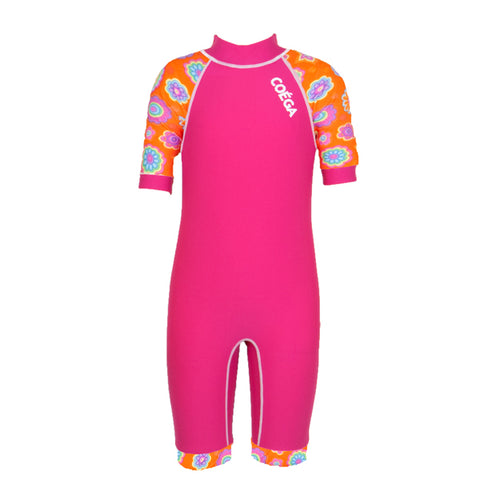 Girl 1 pc swim suit Sz 4 Pink Groovy Floral (2017)