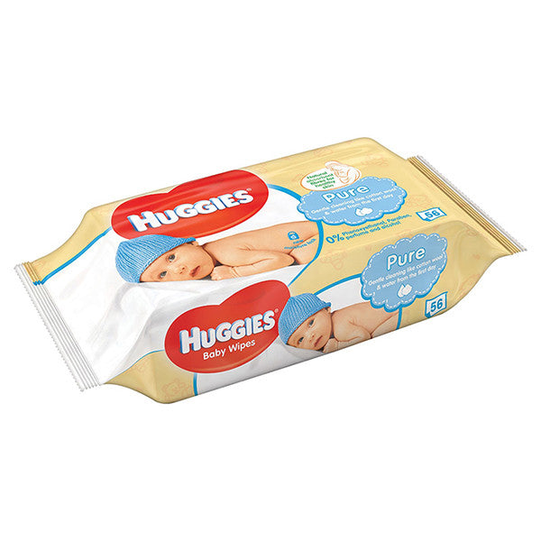 Huggies Baby Wipes Pure 56 Sheets