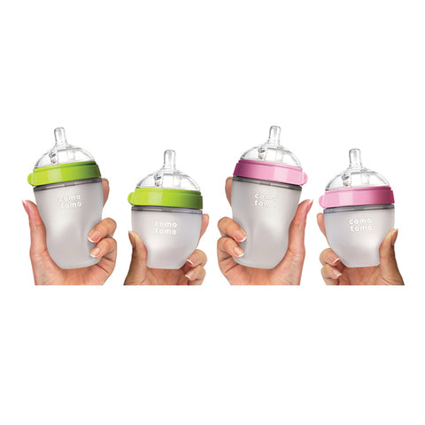 Comotomo "Natural Feel" Baby Bottle (Single Pack) Green 250ml (8oz)