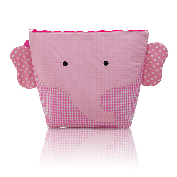 Nikiani My First Snack Buddy Cotton Insulated Snack Bag - Ellie Pink Elephant