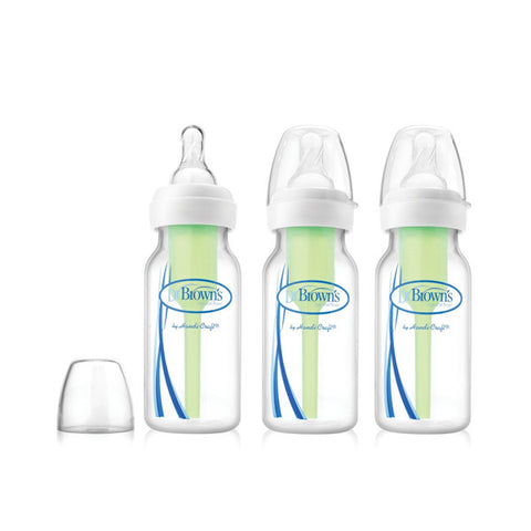 Dr. Brown's  4 oz / 120 ml PP Narrow-Neck "Options" Baby Bottle, 3-Pack