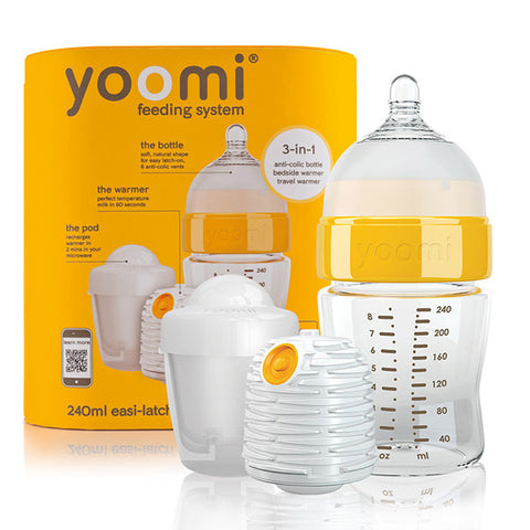 Yoomi 8oz bottle + Warmer + Slow flow teat + Pod