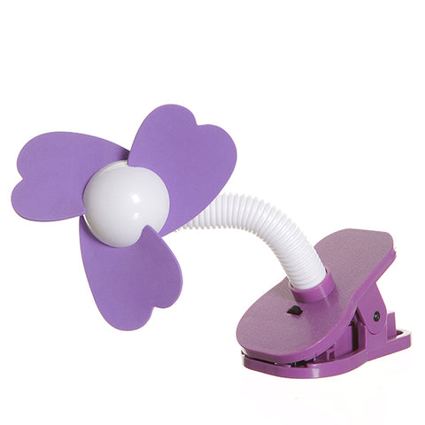 Dreambaby CLIP ON FAN - WHITE W/PURPLE FOAM | حلم الطفل كليب على مروحة -- أبيض ث / الأرجواني رغوة