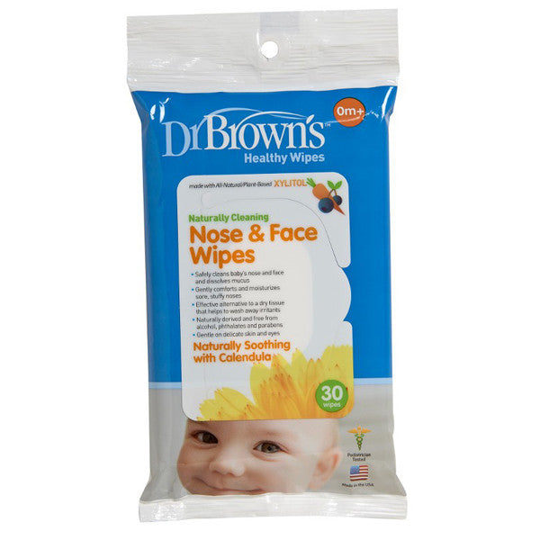 Dr. Brown's  Nose & Face Wipes, 30-Pack