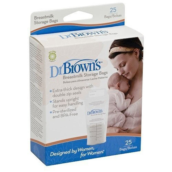 Dr. Brown's  Breastmilk Storage Bag (6 oz / 180 ml), 25-Pack