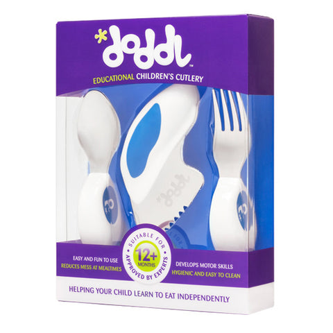 Doddl Cutlery Set Blueberry Blue | دودل، السكاكين للمائدة، أجبر العظم العنبية، الأزرق