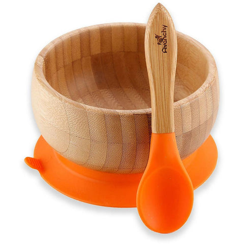 Baby Bamboo Stay Put Suction BOWL + Spoon OG