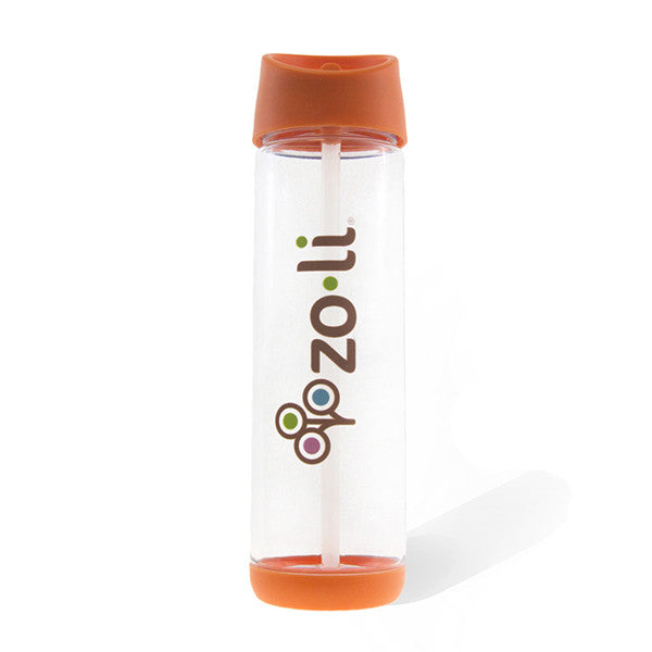 Zoli Baby PIP Straw Water Bottle Orange