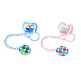 Dr. Brown's  Pacifier Tether/Clip - All Plastic - Pink (6) & Blue (6)