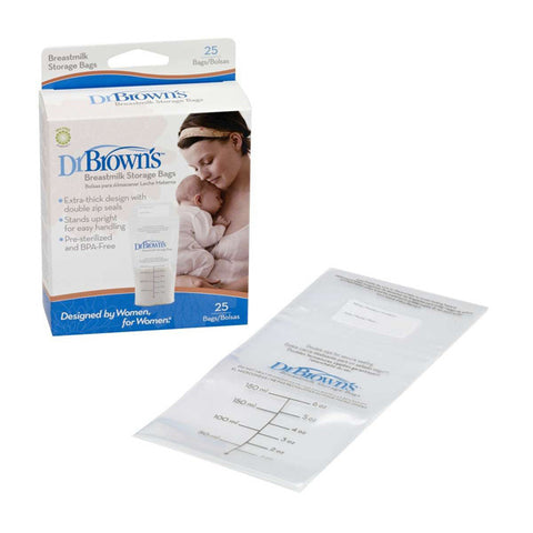 Dr. Brown's  Breastmilk Storage Bag (6 oz / 180 ml), 25-Pack