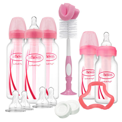 Dr. Brown's  PP-Narrow-Neck Bottle PINK Gift Set