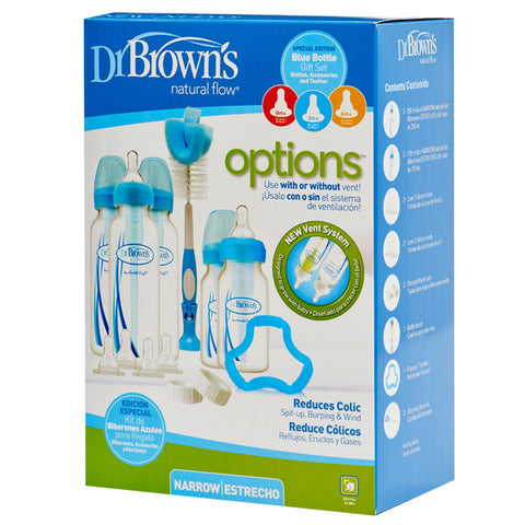 Dr. Brown's  PP-Narrow-Neck Bottle BLUE Gift Set