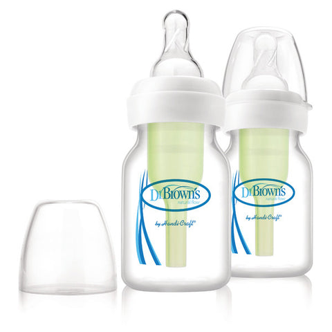 Dr. Brown's 2 oz Natural Flow Baby Bottle, 2-Pack with Preemie Nipples