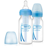 Dr. Brown's 4 oz / 120 ml PP Narrow-Neck "Options" Baby Bottle - Blue, 2-Pack