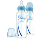 Dr. Brown's  8 oz / 250 ml PP Narrow-Neck "Options" Baby Bottle - Blue, 2-Pack