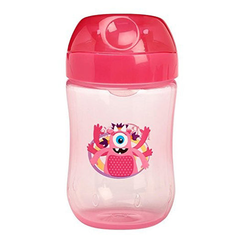 Dr. Brown's  9 oz Soft-Spout Toddler Cup - Pink Monster (Stage 2: 9m+)